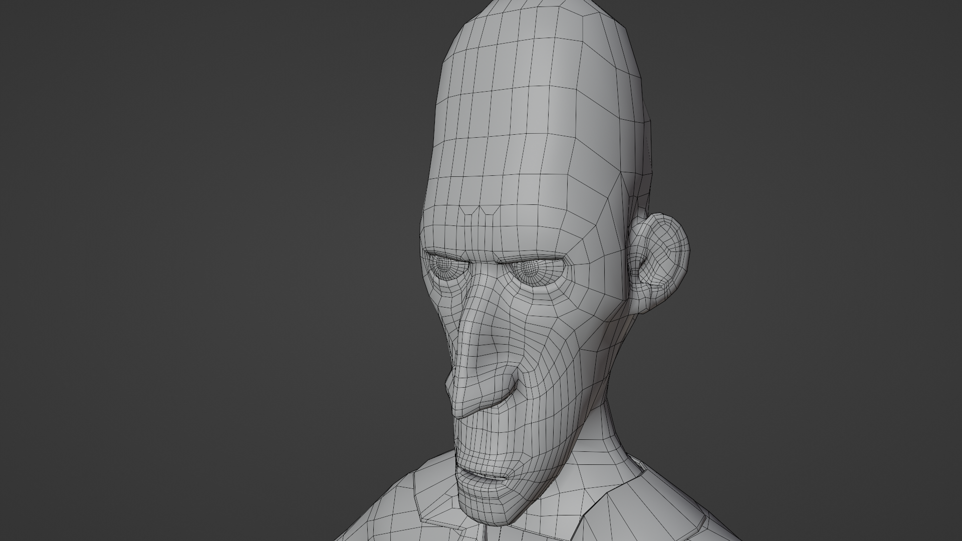 topologie du visage de l'homme