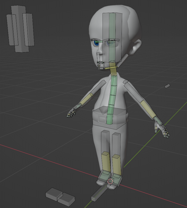 rig d'un des personnages