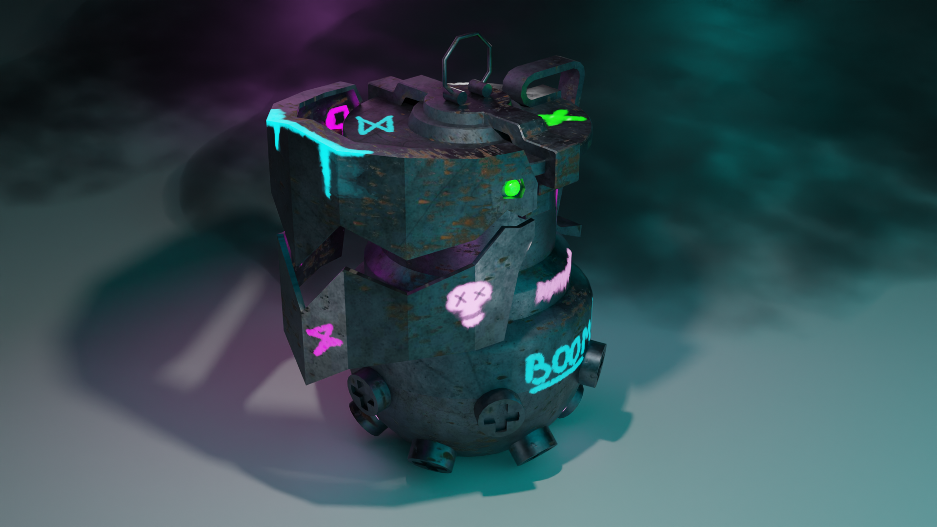 rendu 3D de la grenade